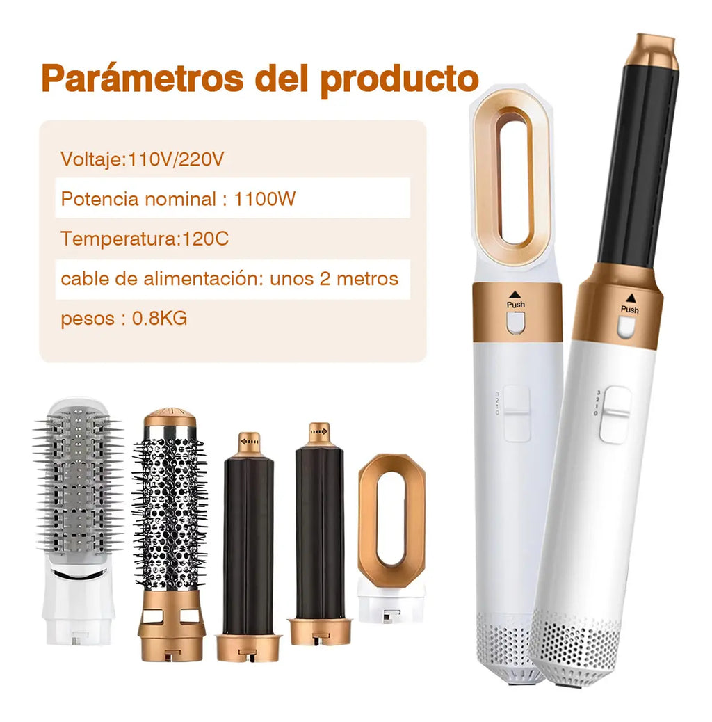 🔥 Cepillo Multifuncional 5 en 1 Gold